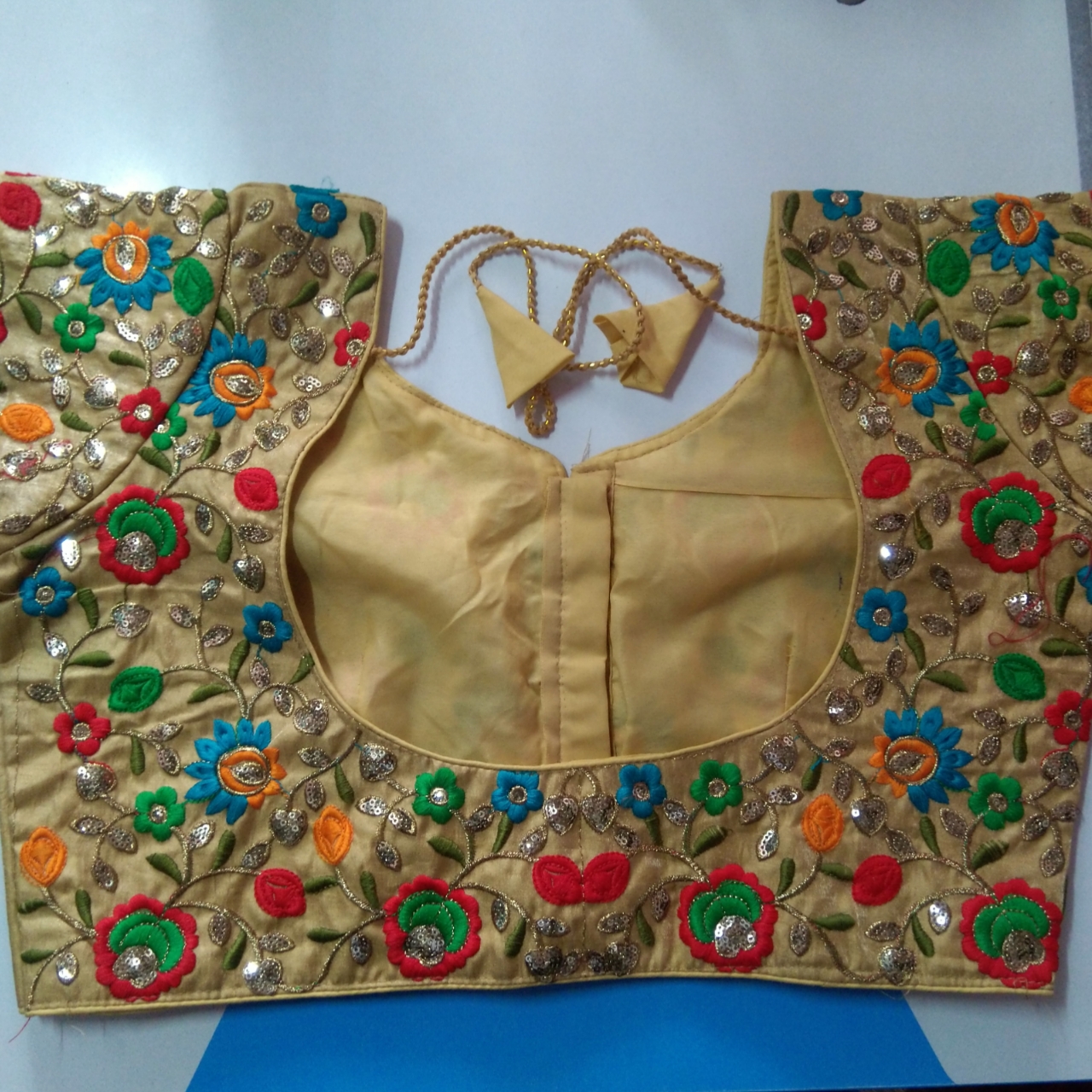 Plain Blouse With Chandari Work