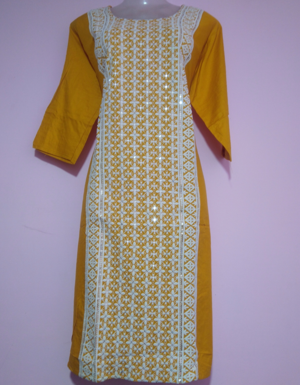 Plain Kurti With Work