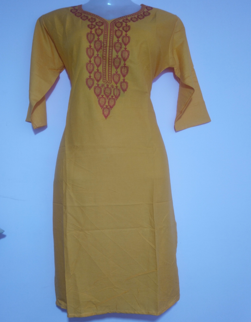 Plain Kurti With Work
