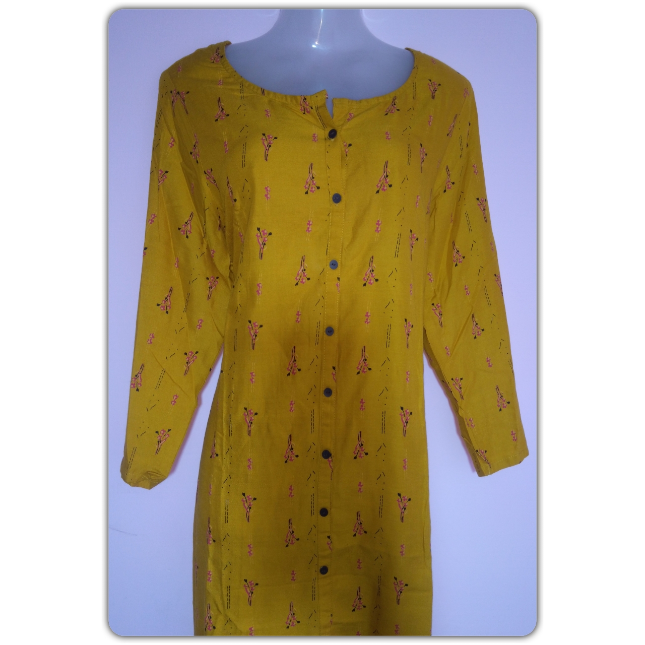 Shirt Style Plain Kurti