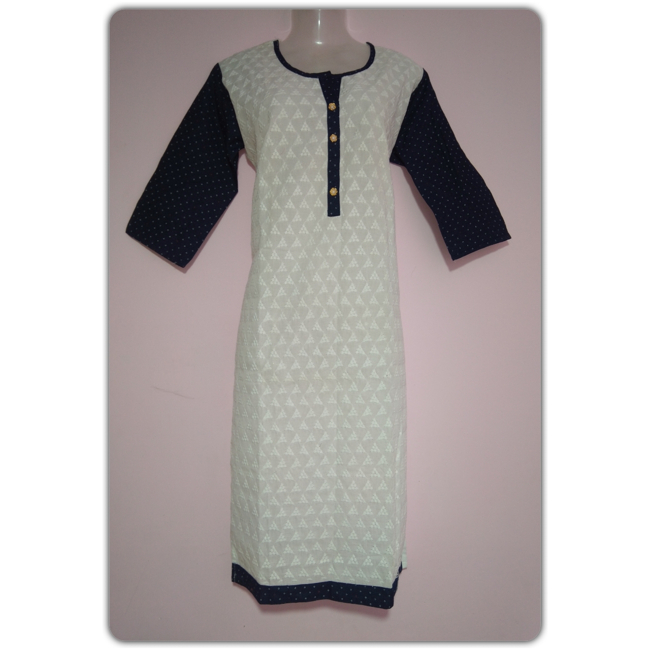 Plain Kurti With Work